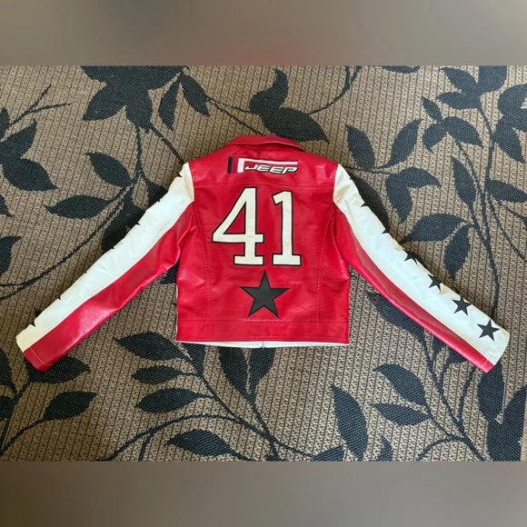 Forever 21 x Jeep Faux Leather Moto Racing Jacket - NWOT - Picture 2 of 6